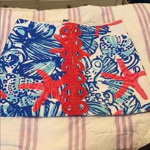 Lilly Pulitzer Pink and Blue Starfish Skirt
